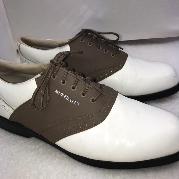 Muredale Leather Vintage Men’s Golf Saddle Shoes Cleats - Picture 10 of 15